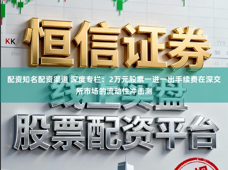 配资知名配资渠道 深度专栏：2万元股票一进一出手续费在深交所市场的流动性冲击测