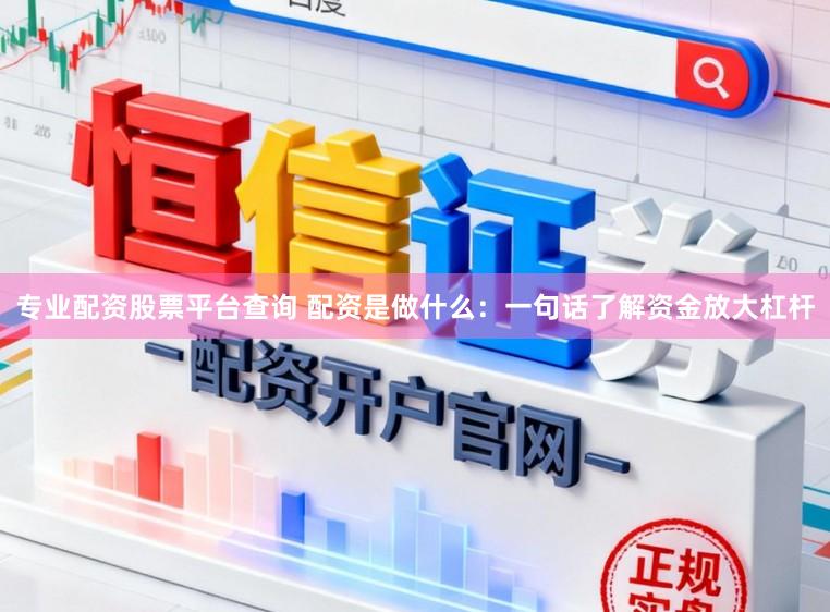 专业配资股票平台查询 配资是做什么：一句话了解资金放大杠杆